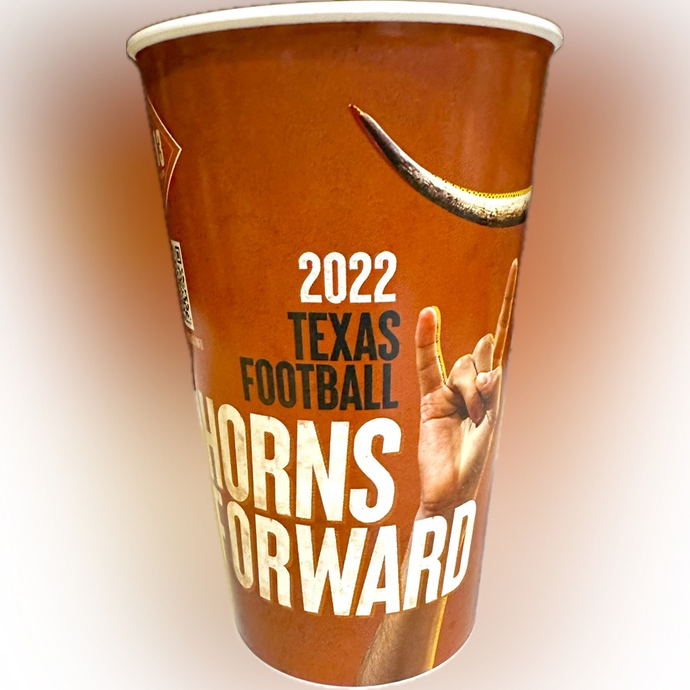 2022 TEXAS LONGHORN FOOTBALL GAME CUP BEVO XV HOOK EM HORNS COLLECTIBLE 32 oz